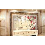 Process characteristics of UV printing of color carving background wall