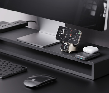 磁吸支架自带线移动电源