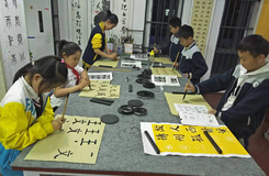 滨湖前城校区毛笔书法学员