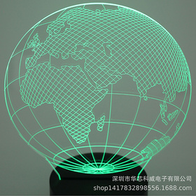 3D亚克力地球仪小夜灯