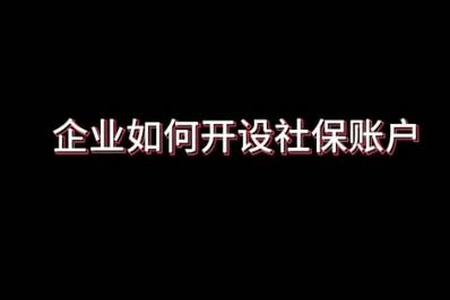 企业如何开设社保账户，6步步骤带你如何操作开设社保账户~