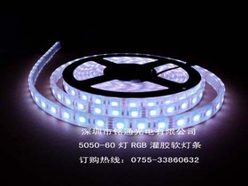 5050-60灯RGB灌胶防水led软灯条