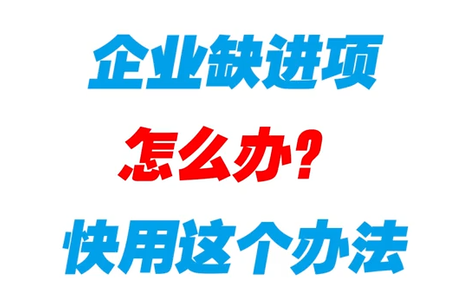 企业进项怎么办？快用这个办法