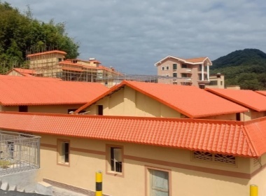 Roofing resin tiles