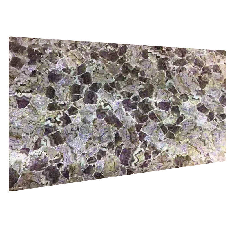 Natural Agate Slice Wall Art Panel Modern Design Polished Surface for Villa Dining Hall Home Decoration