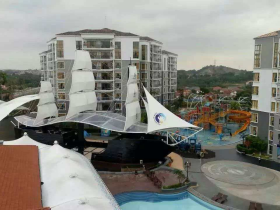 郑和号ETFE和帆，泳池休闲咖啡厅 2400平方