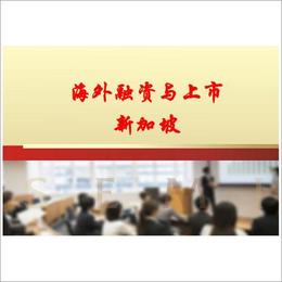 新加坡游学-海外融资与上市